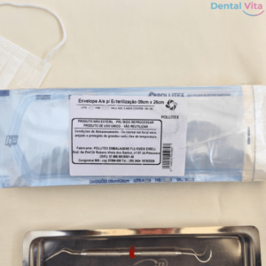 Envelope autoselante para autoclave 90mm x 260mm Pollitex 100un.