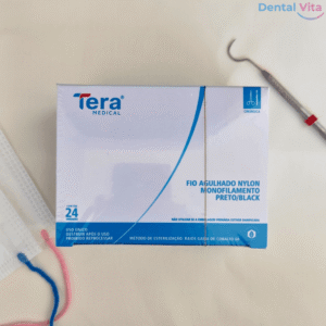 Fio nylon 3.0 agulha 2,0 Tera Medical 24un