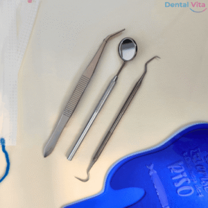 Kit clínico pinça clínica + espelho c/cabo + sonda exploradora n 5 prata Lysanda
